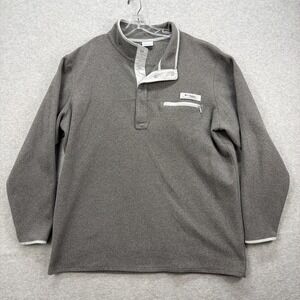 Columbia PFG Harborside Fleece Pullover Mens XXL Gray Fishing Sweatshirt Sweater